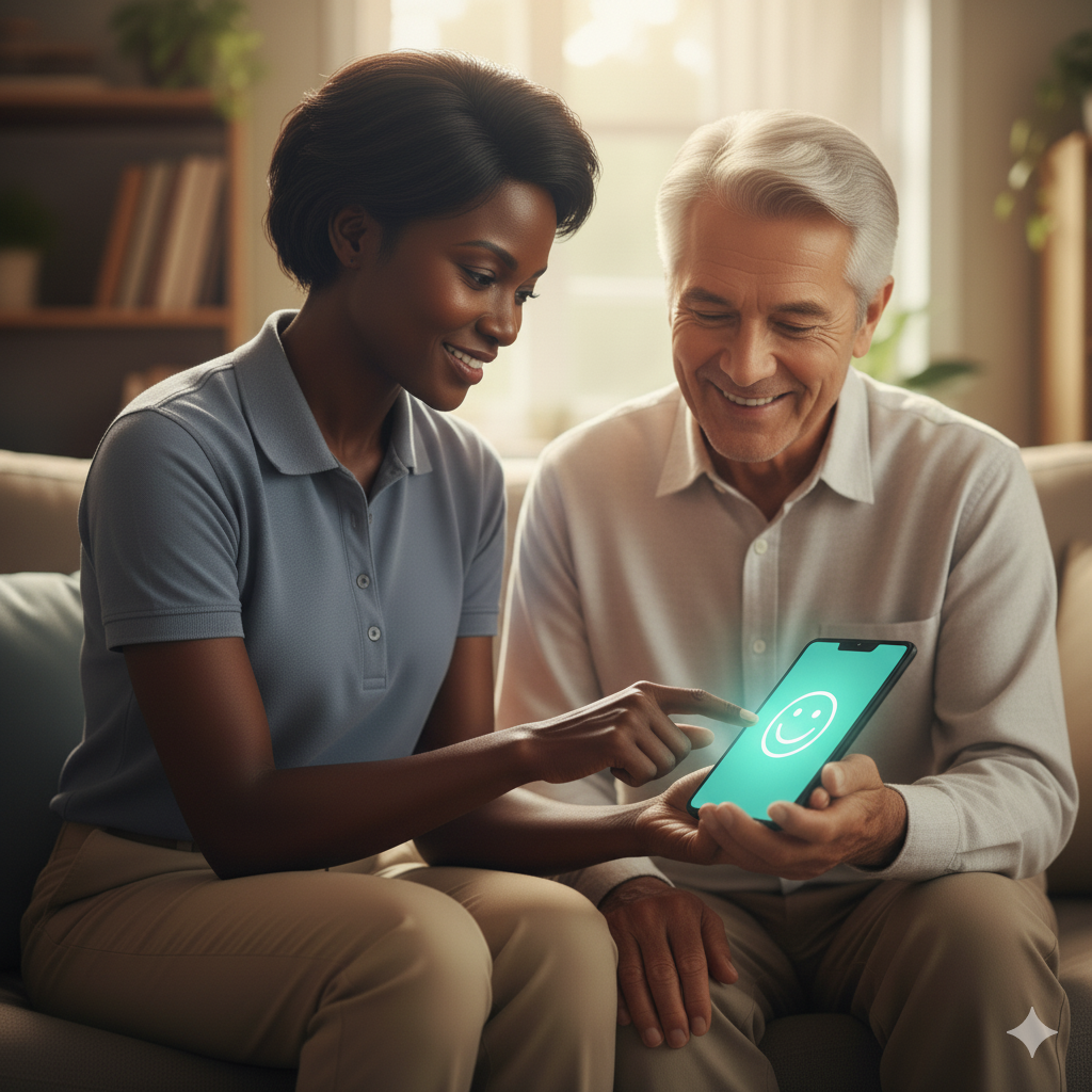 Tech Where You Are technician helping customer